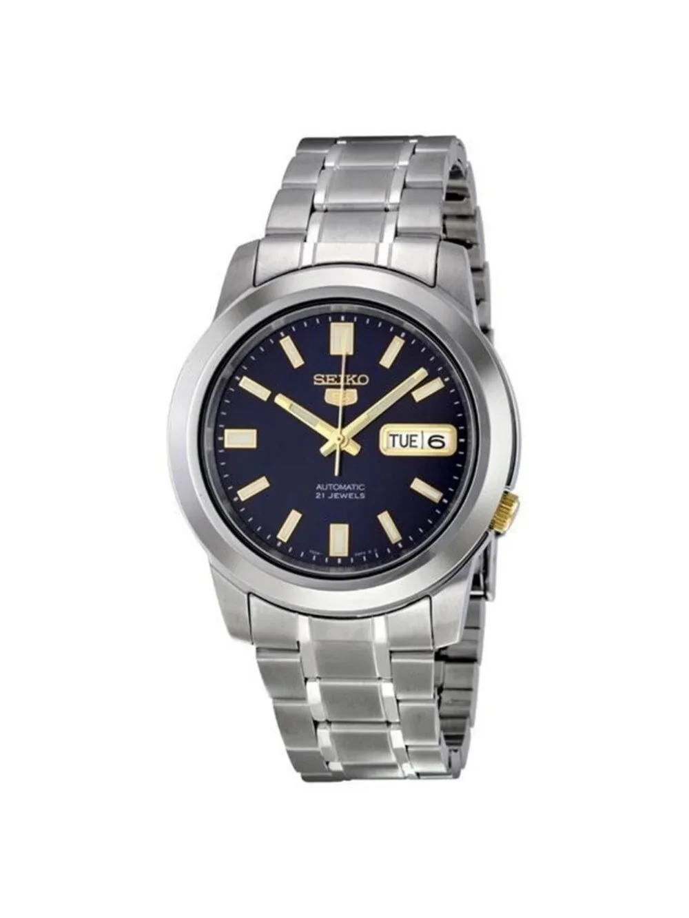 NWT Seiko 5 Automatic Stainless Steel Blue Dial Men's Watch